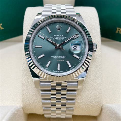 rolex 41mm datejust mint dial|41mm rolex datejust for sale.